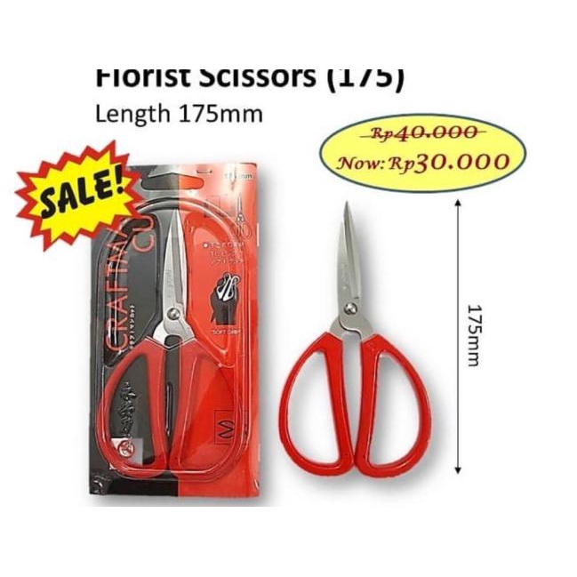 

۩ Florist Scissors Murah 175 gunting bunga gunting kertas bunga sgt tjam ✮