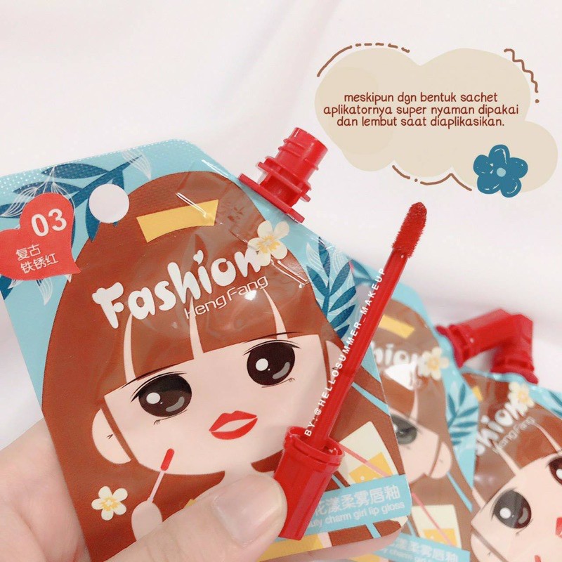 [ORI THAILAND] Hengfang Selena Fashion Lip Glaze Color sachet