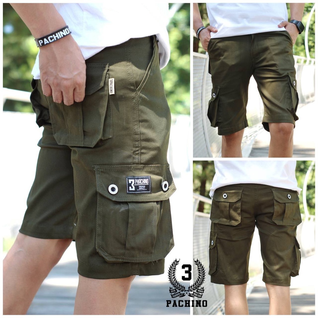 Celana Cargo Pendek Pria Green Army,Celana Cargo Pendek Green Army Pria ,Celana Cargo Pendek Murah