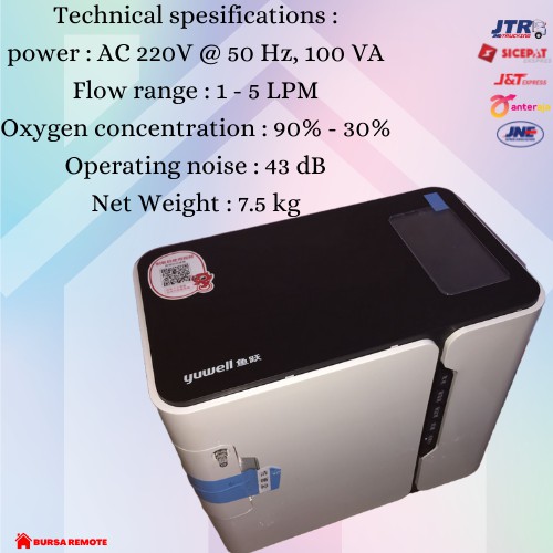 Oxygen Concentrator Yuwell YU300 Homecare Oxygen Mesin Generator Oksigen