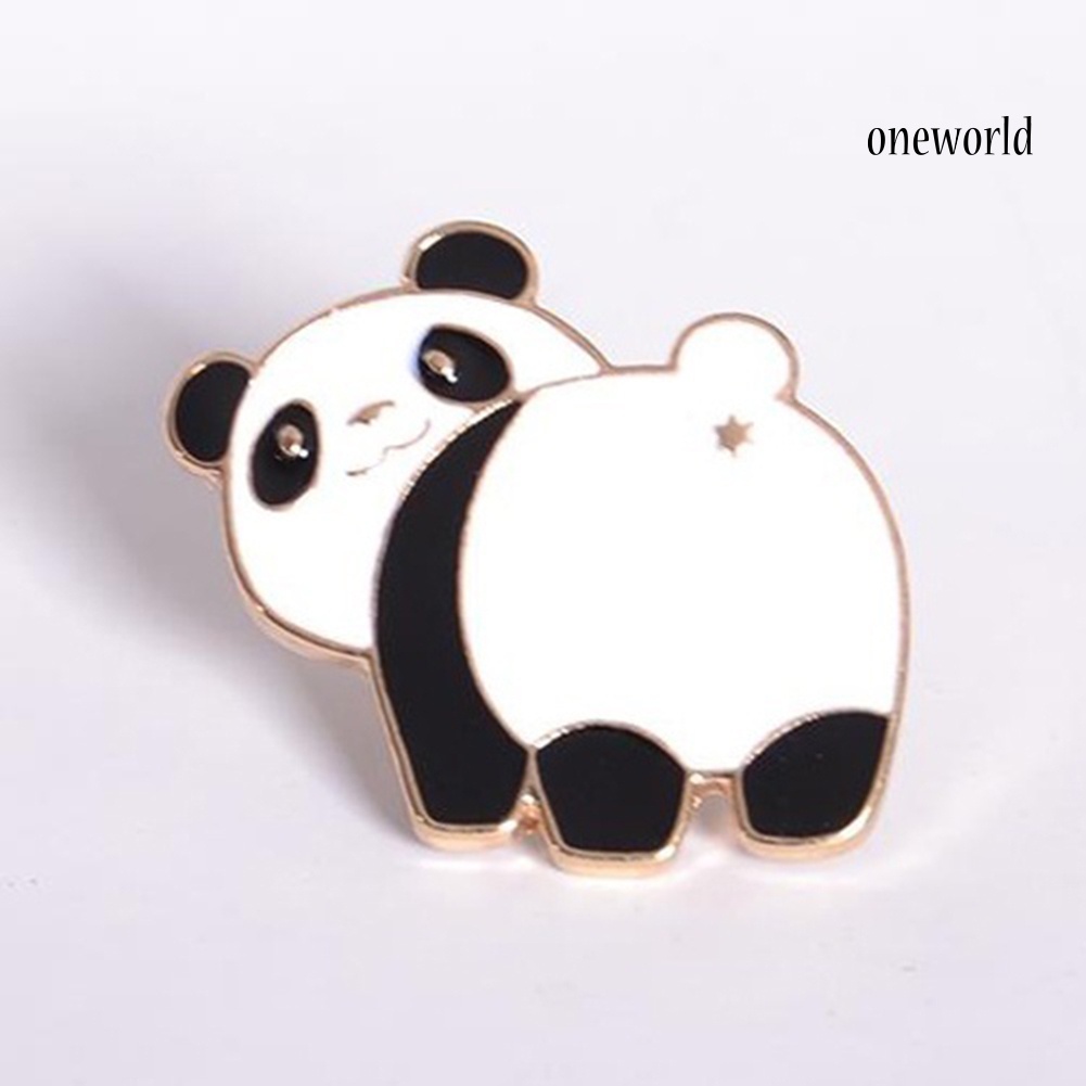 OW@ 1Pc Unisex Cute Animal Panda Dog Pig Pattern Lapel Brooch Pin Enamel Badge Pin