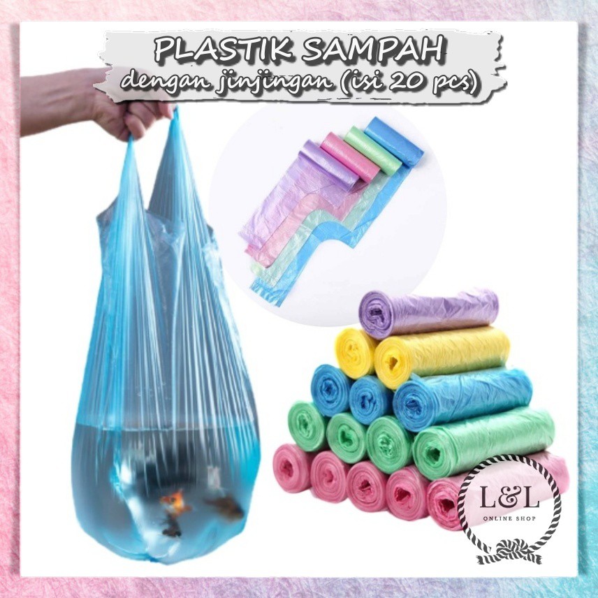 Kantong Plastik Sampah Roll Rumah Tangga | Kresek Size 46x60 = Isi 20 Pcs Disposable Garbage Bag