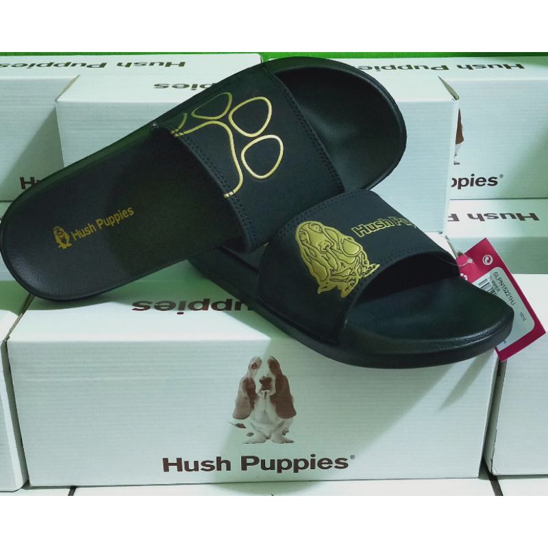 Sandal slide slip on Pria Wanita Hush Puppies | slip on | sandal Hush Puppies HITAM hush PUPPIES