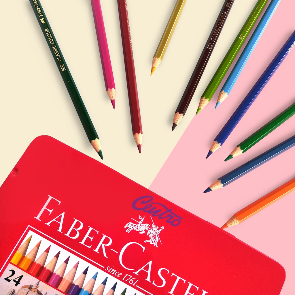 

Faber Castell 24 Classic Colour Pencil Pensil Warna Kemasan Kaleng (Tin Case)