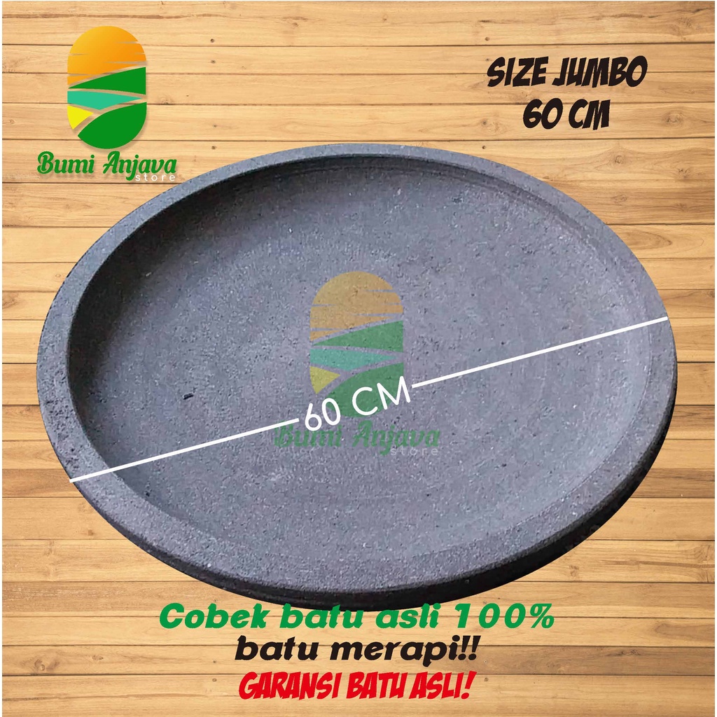 Cobek Batu Asli Merapi size 60cm  | 100% batu asli | Cobek super | Cobek jumbo