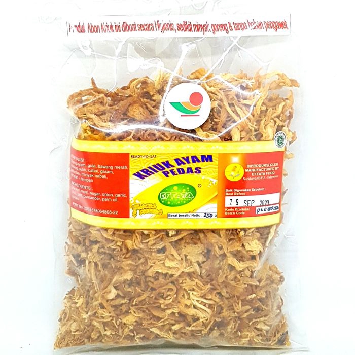 

EFFATA ABON KRIUK AYAM PEDAS 250gr | CHICKEN CHILI FLOSS CRISPY ASLI