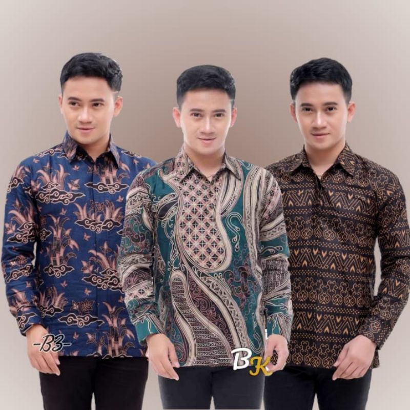 New Arrival Distro Batik Pria Bordir Sogan HRB026 BATIKAF Big Size M L XL XXL