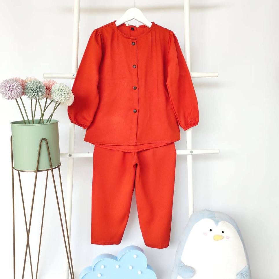 (UI)✩ SETELAN STELAN PAKAIAN BUSANA BAJU MUSLIM SYARI LEBARAN ANAK PEREMPUAN CEWEK 2 3 4 5 6 7 TAHUN