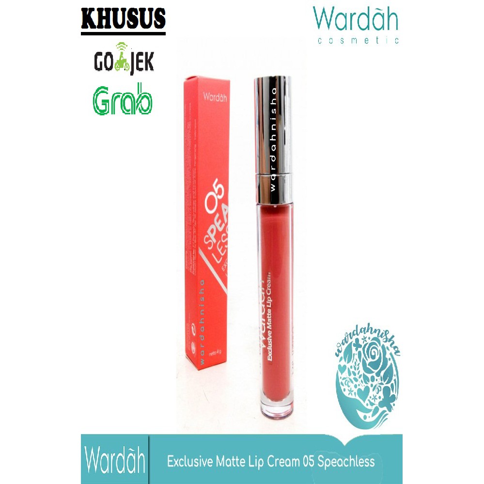 GOJEK-GRAB Exclusive Matte Lip Cream Wardah - 05 (Speach Less) 8993137693806