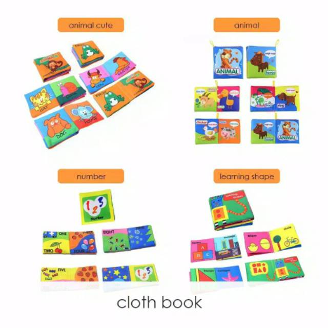 Softbook Buku Bantal Buku Kain Bahasa Inggris Mainan Edukasi Anak Bayi Buku Edukasi Anak