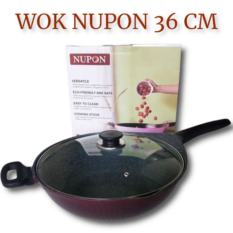 Wok Serbaguna Ukuran 36Cm Nupon Anti Lengket Panci Wajan