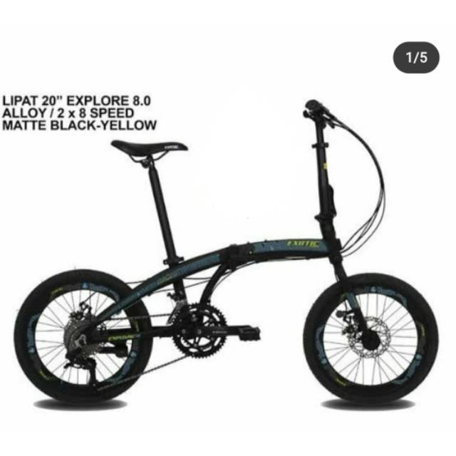Sepeda lipat 20 exotic explore 8.0 alloy gosend