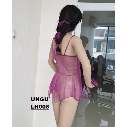 Baju tidur Leddish lingerie backless tipis impor