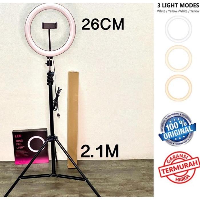 Tripod RING LIGHT Lampu LED Holder HP Youtuber TikTok Super Lengkap