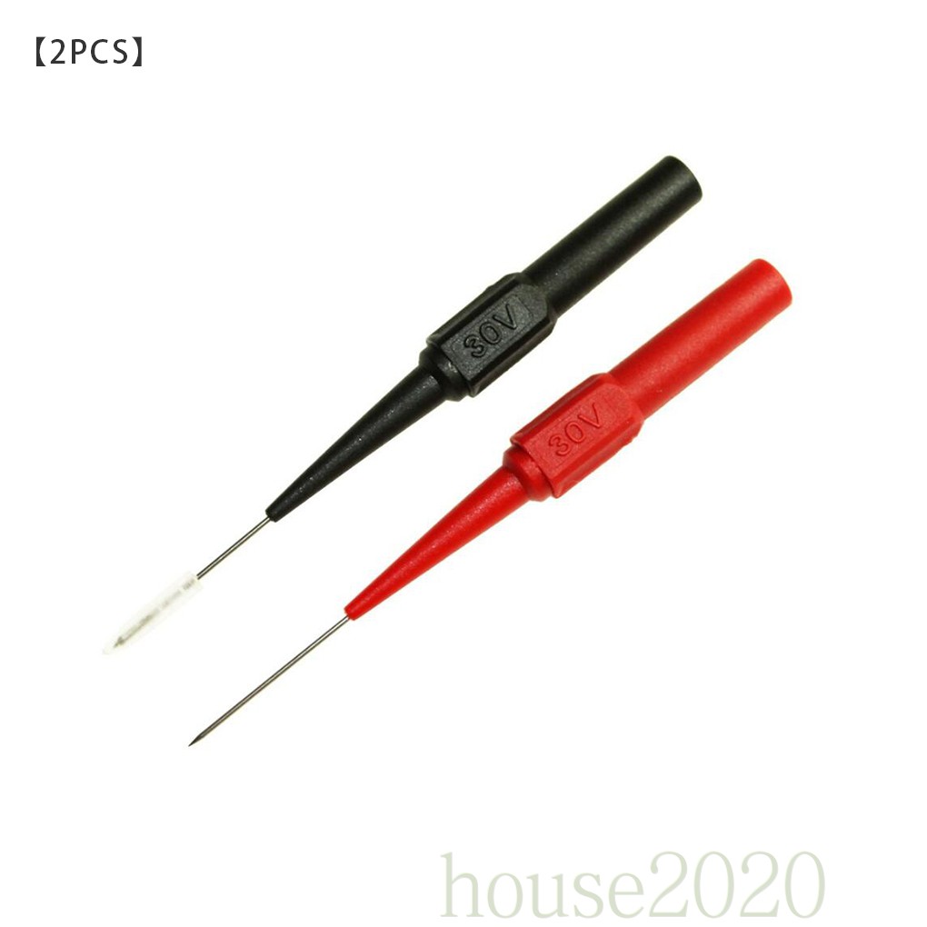 (House2020) 2pcs / Set Jarum Tes Multimeter Insulasi Mini Untuk Reparasi Mobil