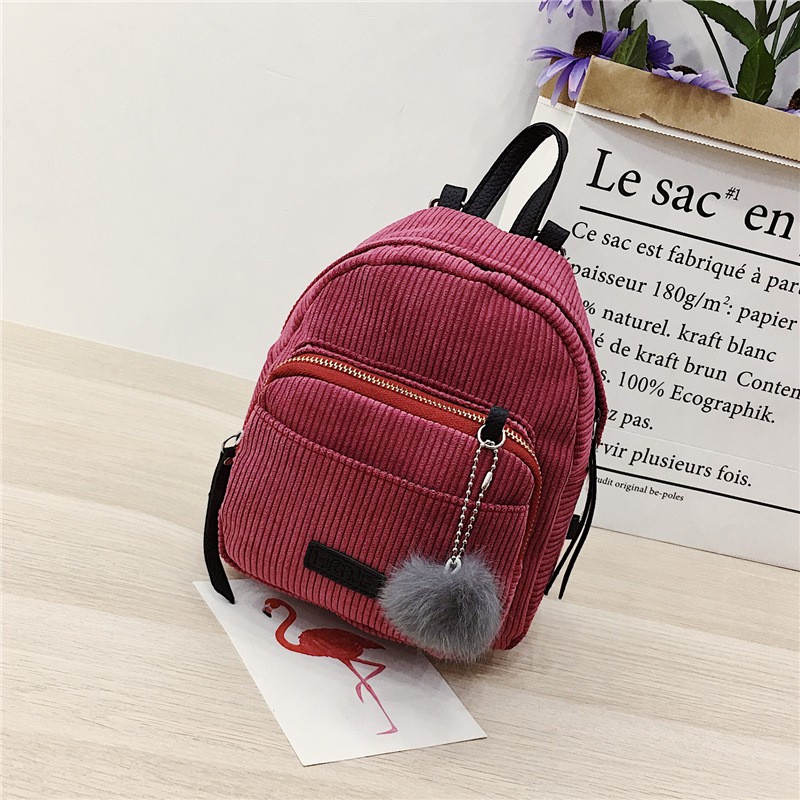 TAS RANSEL MINI VELVET BACKPACK LUCU TAS IMUT FASHION WANITA IMPORT TERMURAH TAS KEKINIAN READY COD