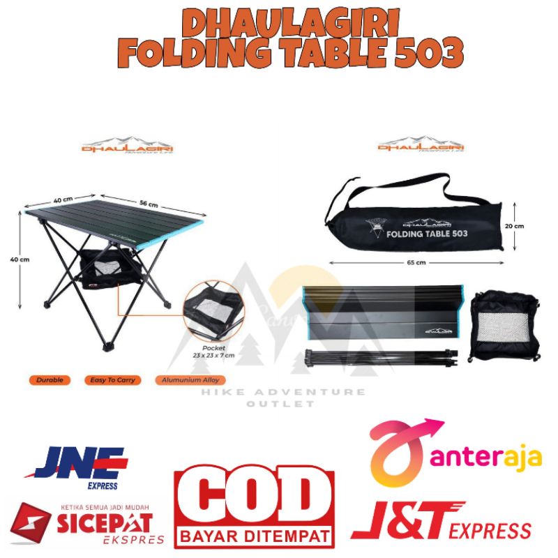 Dhaulagiri Folding Table Meja Lipat Outdoor