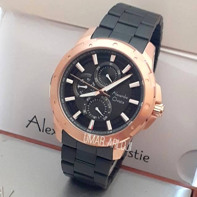 Jam Tangan Pria Alexandre Christie Ac 6538 Mf Black Original Fashion Pria