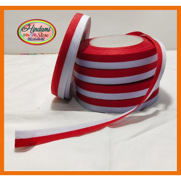 

Pita Merah Putih Ukuran 1,25 cm Bahan Polyester