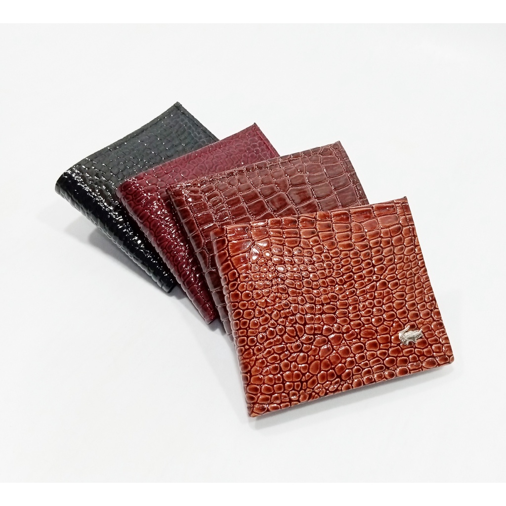 Dompet Lipat Pria Motif Croco Atau Kulit Buaya