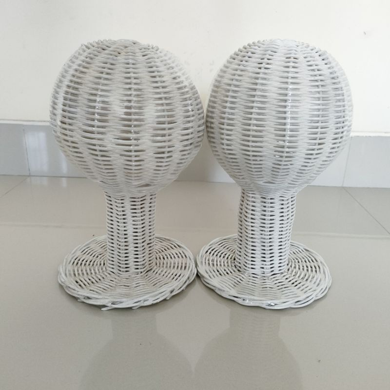 PRELOVED PATUNG MANEKIN KEPALA ROTAN UKURAN ANAK