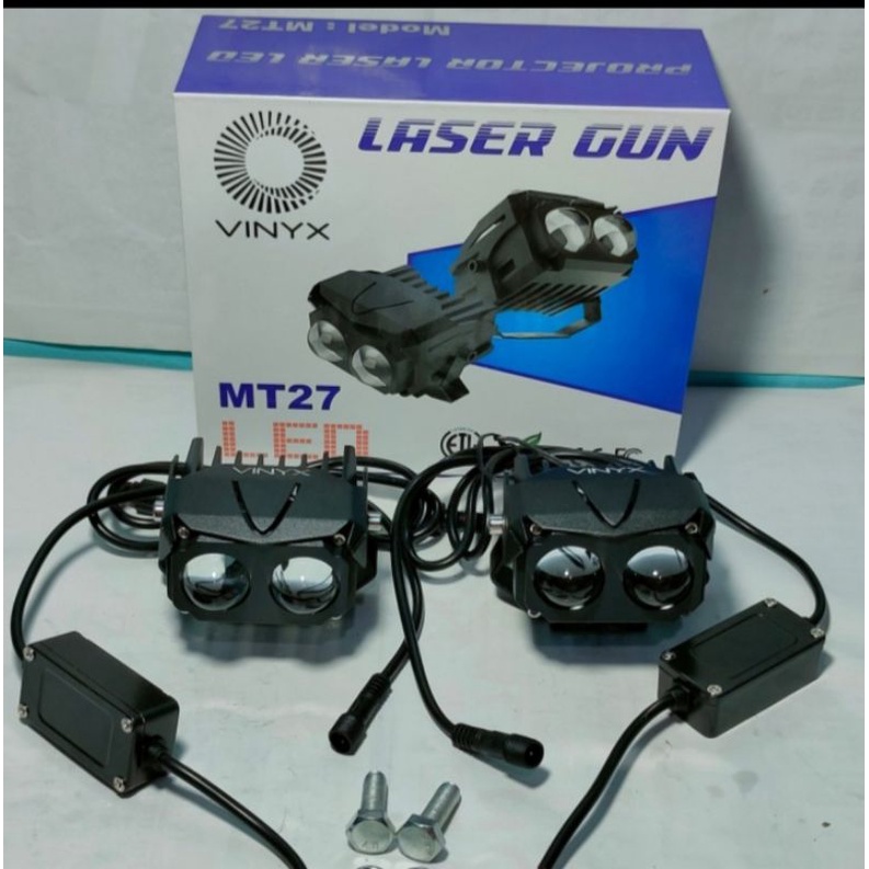 Lampu Tembak Sorot LED Laser Gun MT 27 MT 27 D2 Motor Mobil Putih Putih