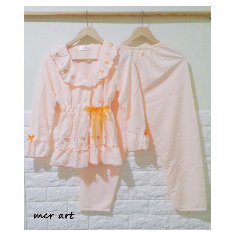 Piyama Kimono Wanita Fashion Peach