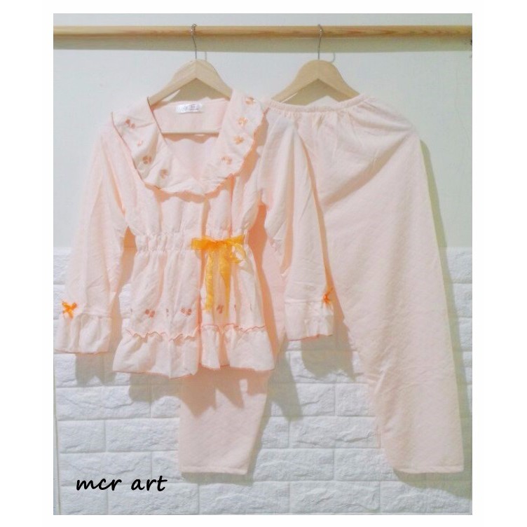 Piyama Kimono Wanita Fashion Peach