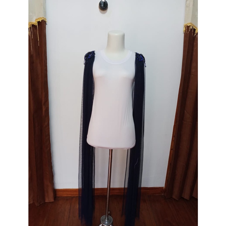 [navy] Sayap Pundak Kebaya Pengantin / Sayap Bahu / Slayer Pundak / Slayer Bahu