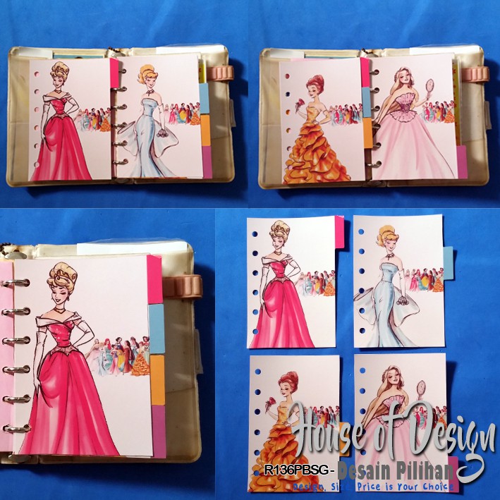 

Pembatas Kartun Princess Disney Binder 6 Ring Ukuran Mini Samping Glossy Murah