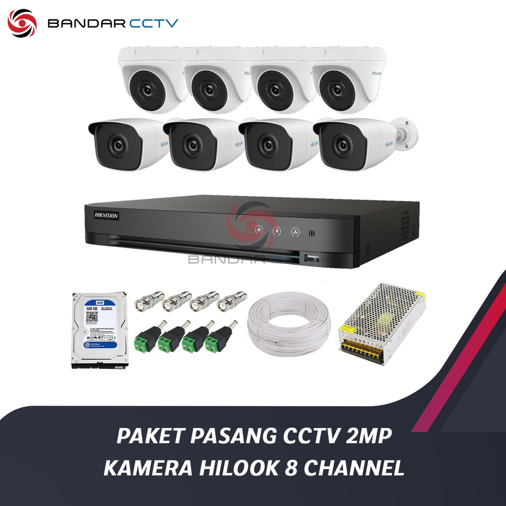 PAKET PASANG KAMERA CCTV HILOOK 8 CHANNEL