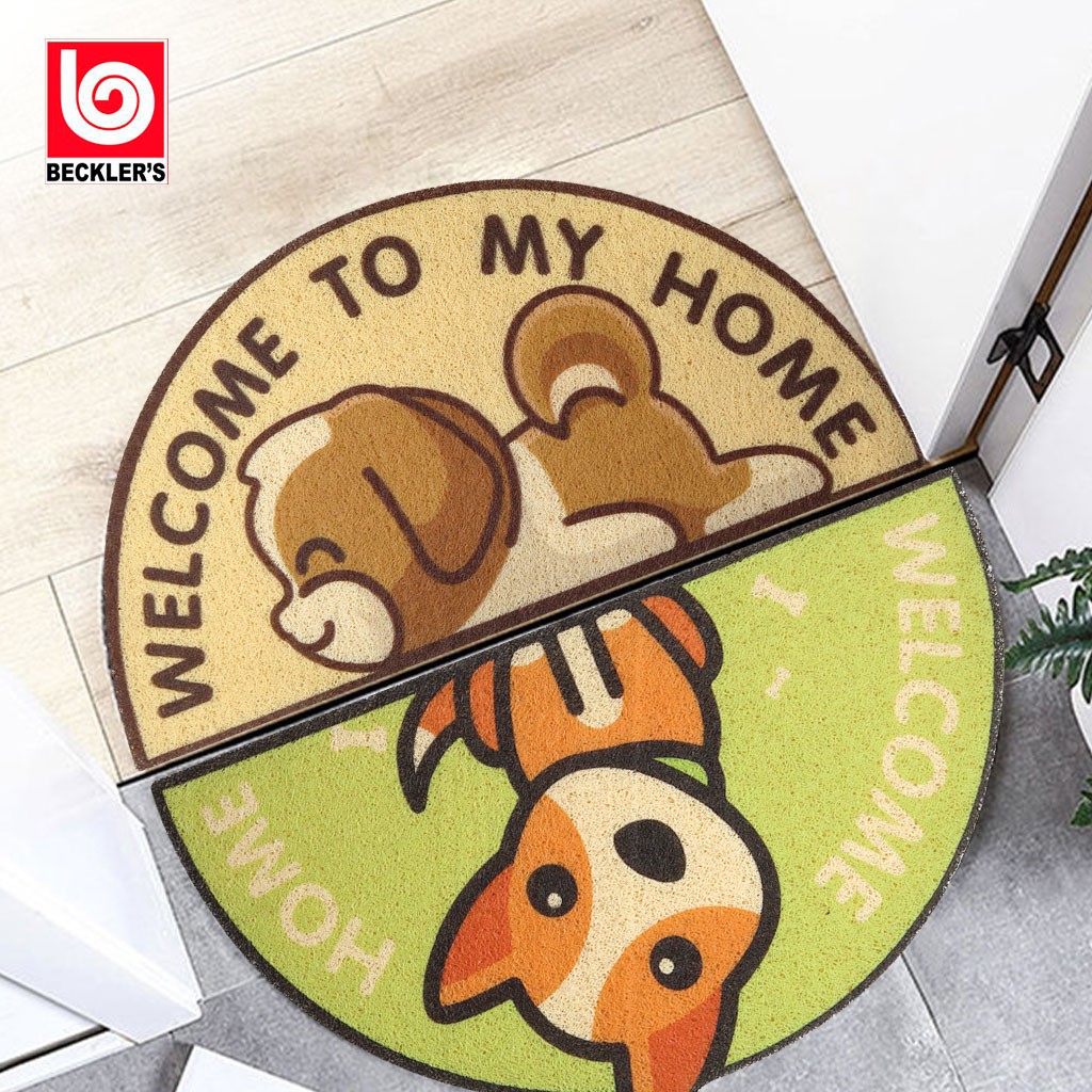 KESET WELCOME TO MY HOME DOGGY CAT  LUCU PVC UK 40 X 60CM 4 MOTIF