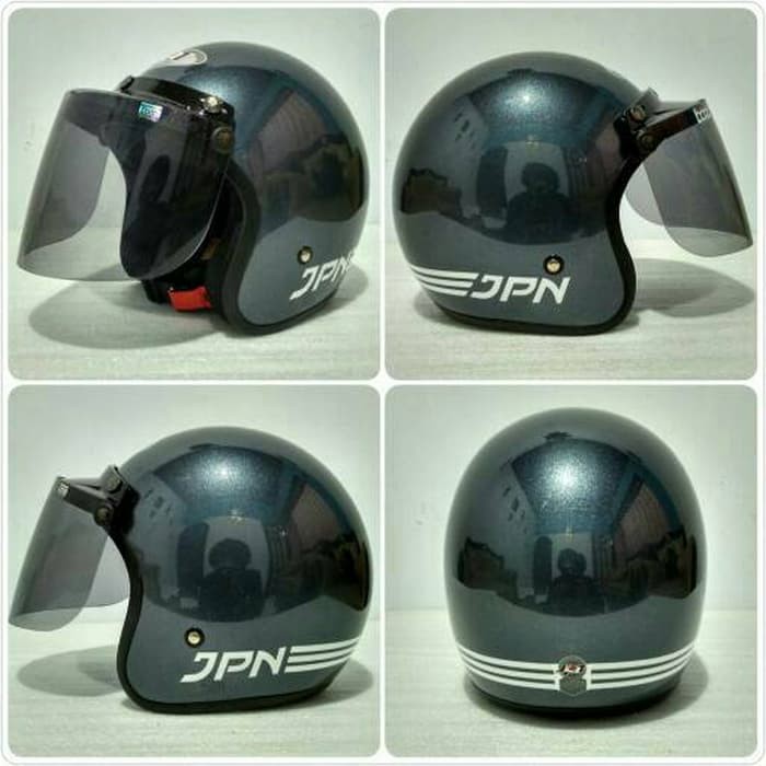 Helm Bogo/retro JPN ARC + kaca bogo flat original