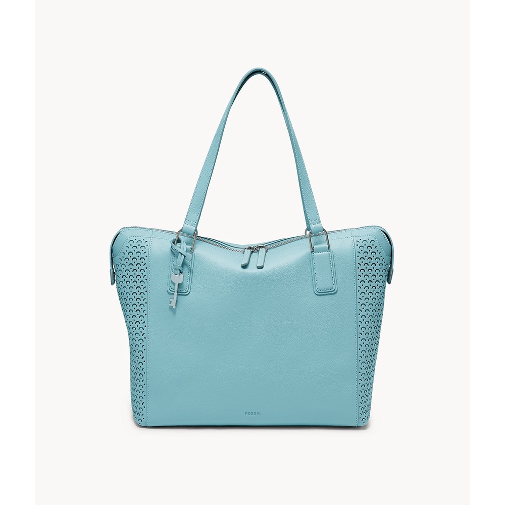 Fossil Jacqueline Turquoise Tas Tote Wanita - ZB1504-441
