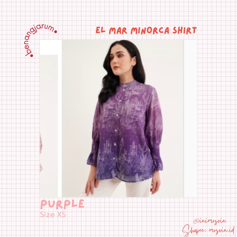 El Mar Minorca Shirt with Puff Sleeve Benang Jarum