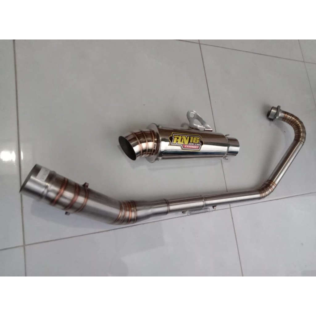 knalpot racing RN16 leher full cacing vixion satriafu byson sonic r15 gsx megapro cbr tiger verza