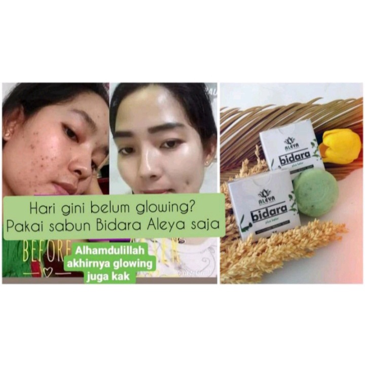 [BISA COD] Sabun Bidara Sabun Pemutih Wajah Bidara Kelor Aleya Whitening Soap Glowing Sabun Muka Obat Flek