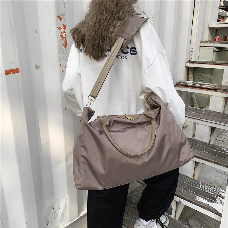 BJ57861 - BLACK/KHAKI - TAS TRAVEL/GYM WANITA FASHION IMPORT MODIS ELEGAN TERMURAH TERLARIS TERBARU BAGSTORE JAKARTA TAS BATAM CR7861 LT2170 MIRIP ZC0035
