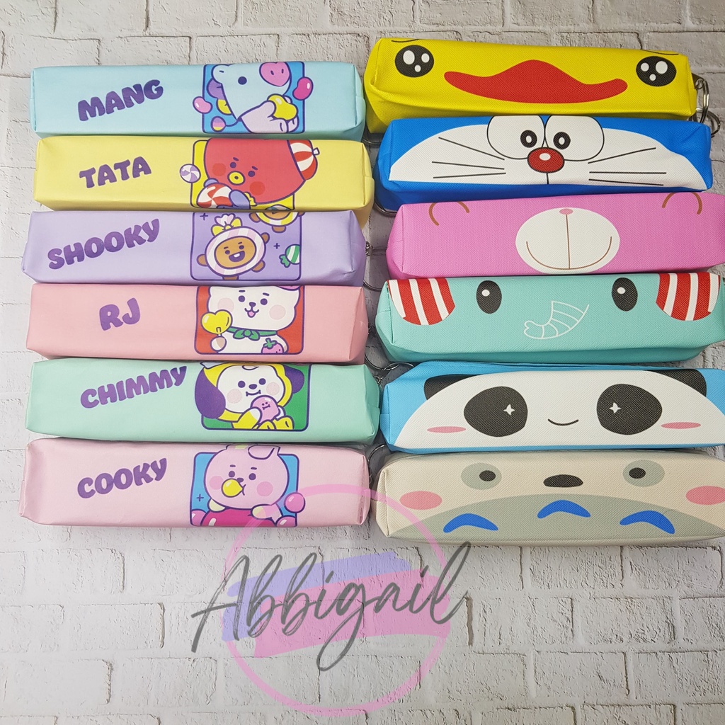 𝘈𝘉𝘎✰ Kotak Pensil Motif Kartun Lucu Unik / Kotak Pensil Resleting Motif Kartun Hewan Karakter / Kotak Pulpen / Tempat Alat Tulis 1043