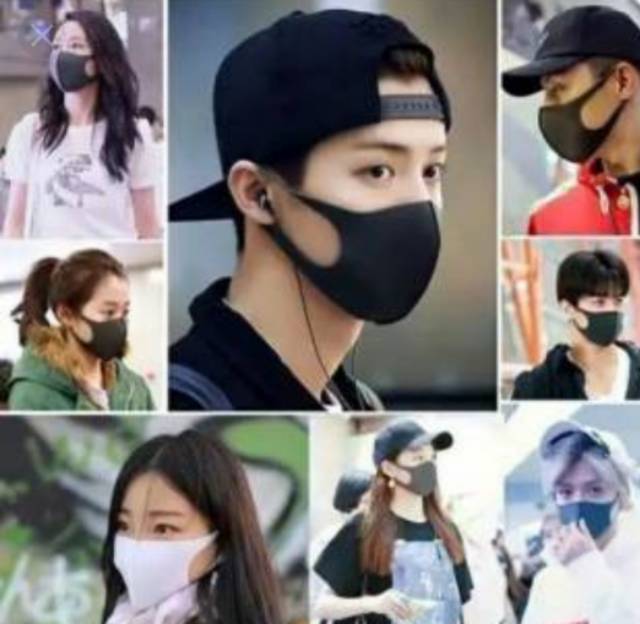 Masker Korea bahan scuba sejuk d kulit  isi 12 pcs