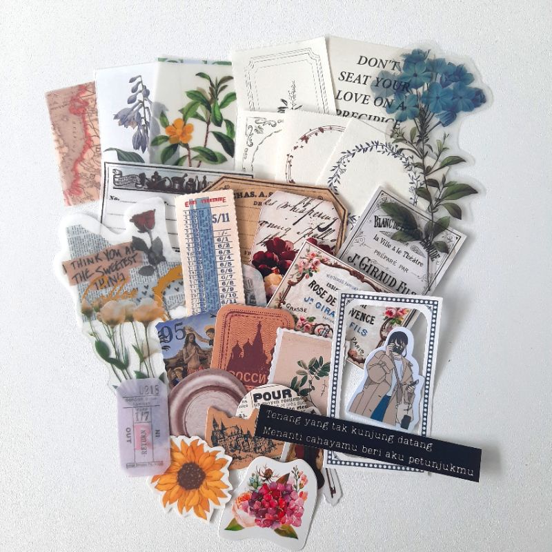 

Journaling kit (Deco Paper and Sticker) Vintage /Junk Journal kit /Bujo kit/Vintage kit
