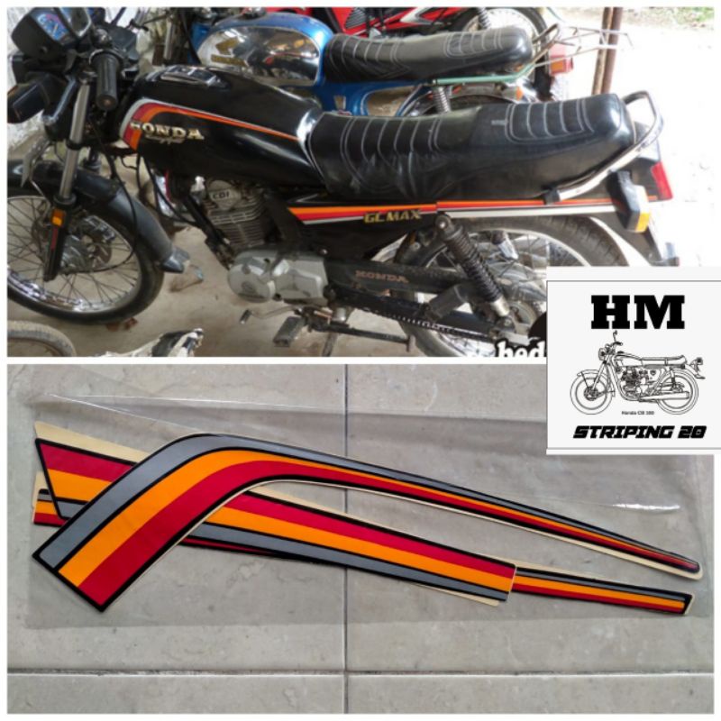 STIKER STRIPING LIS BODY HONDA GL MAX TAHUN 1992