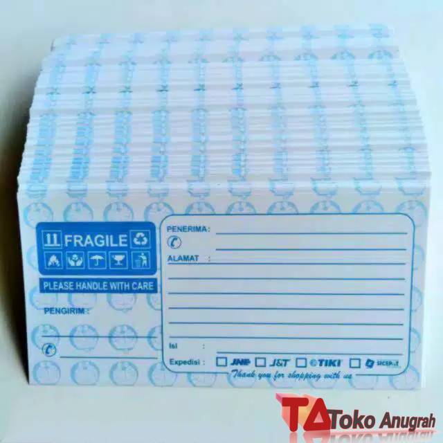 

Label pengiriman olshop murah motif Doraemon