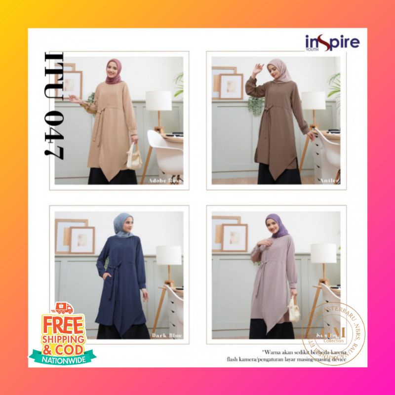 TUNIK INSPIRE TERBARU ITU 047/TUNIK MUSLIMAH/ATASAN TUNIK ITU 047/TUNIK BUSUI