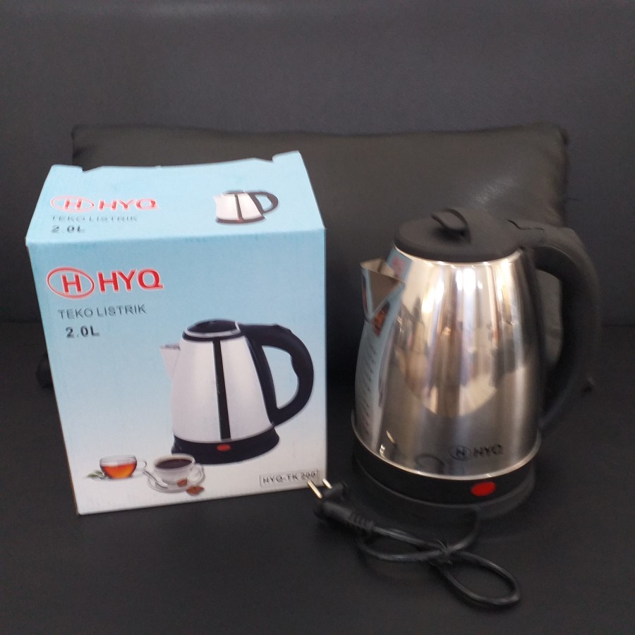 Teko HYQ-TK200 Teko Pemanas Air Listrik Otomatis 2Lt/Mug Listrik Stainless GOOD