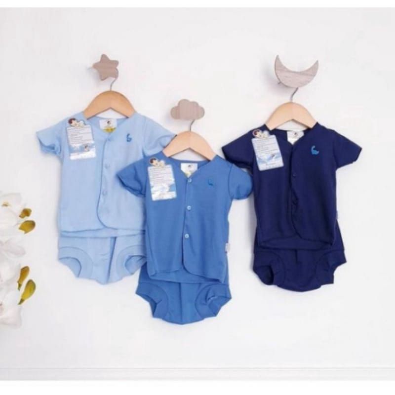 3stel_BABY HAI setelan pendek bayi polos baby hai choco series/ setelan pendek bayi boy &amp; girl polos soft cotton / setelan baby hai pendek polos new born