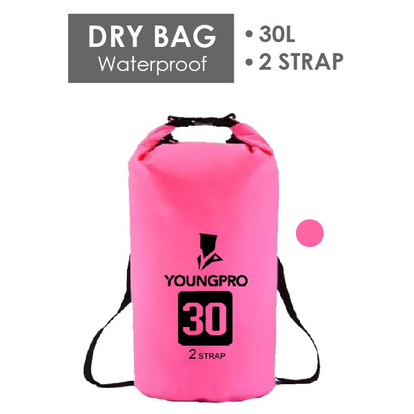 TAS DRYBAG RANSEL ZIPPER 30L 2 STRAPS - TAS ANTI AIR 30L WATERPROOF DRY BAG WITH ZIPPER POCKET