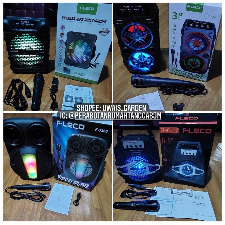 Speaker Bluetooth fleco F-623 / Speaker wireless fleco FL 6117 / Fleco speaker aktif bluetooth F-336