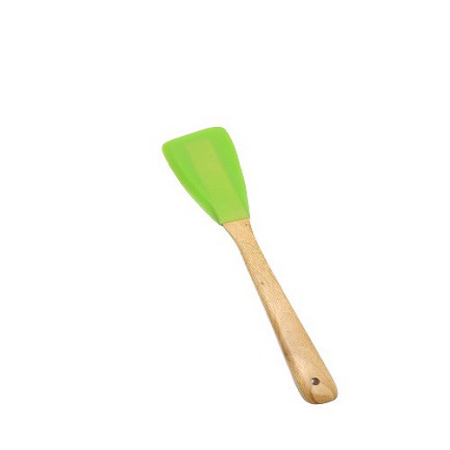 COOKS HABIT - Silicone Stroke Turner 32 CM | Sutil Spatula Silikon Teflon Tahan Panas l Sodet Gagang Kayu