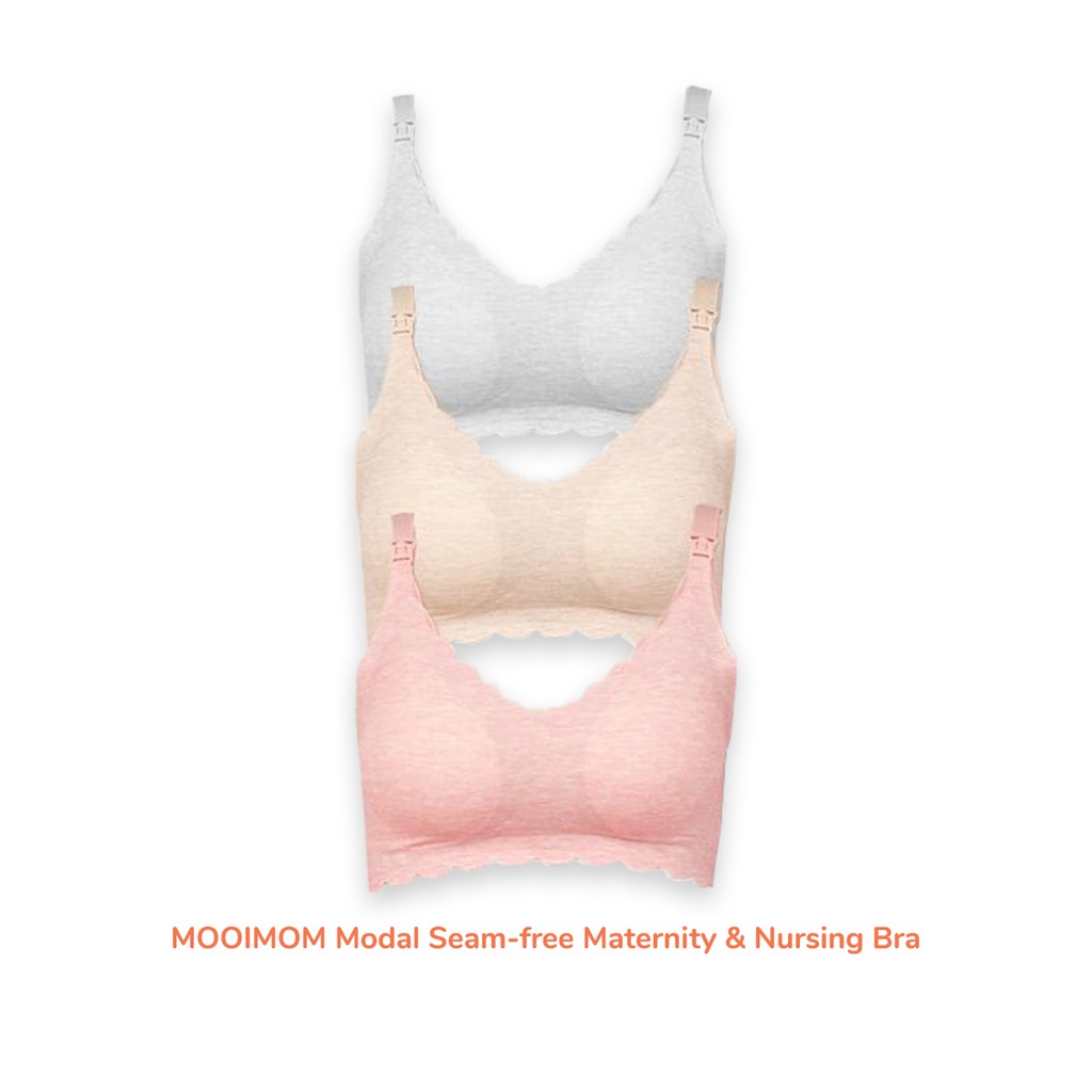 [PROMO] Mooimom Modal Seam-Free Maternity &amp; Nursing Bra Ibu Hamil &amp; Menyusui 93102